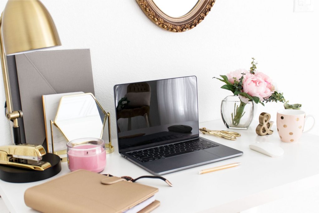 home office work space for virtual assistant