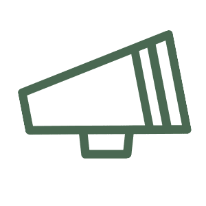 green megaphone icon