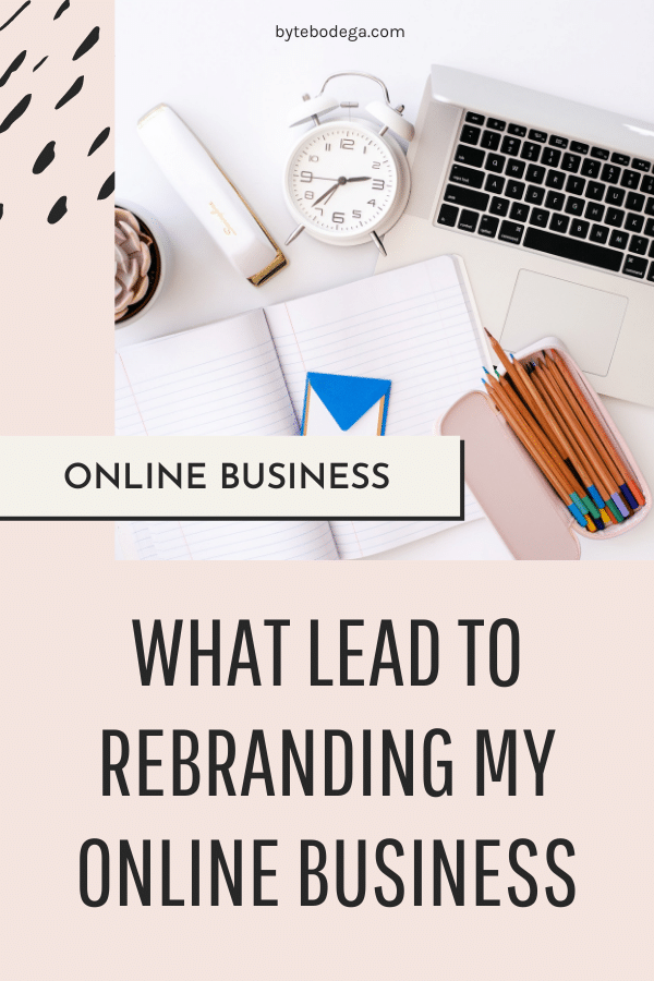 Small online business rebrand