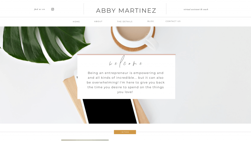 abby Martinez virtual assistant website design