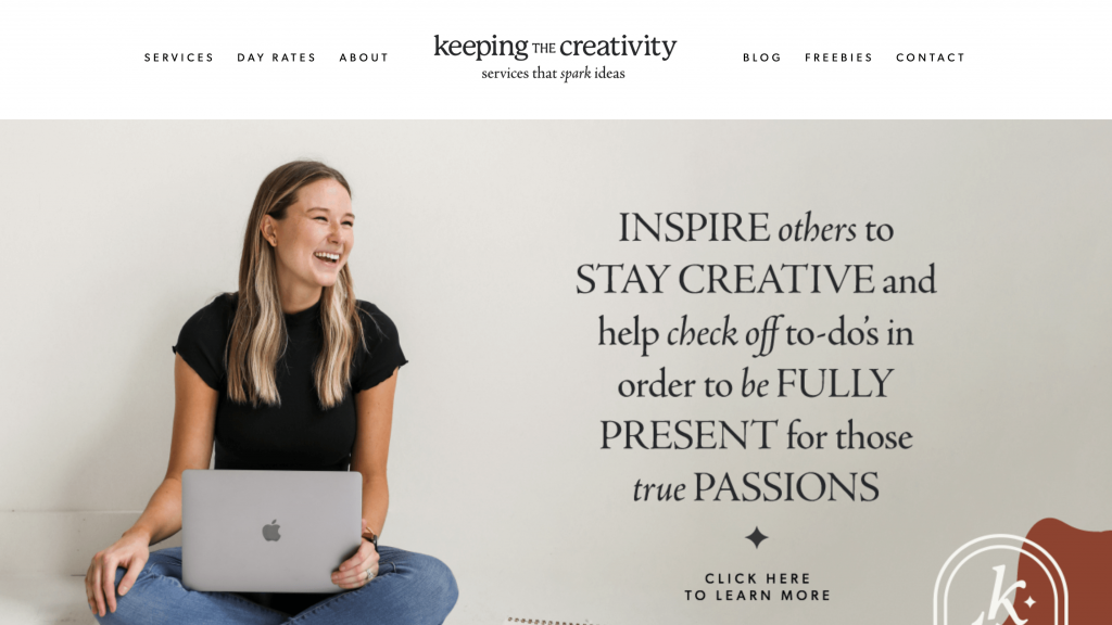 keeping the creativity website design