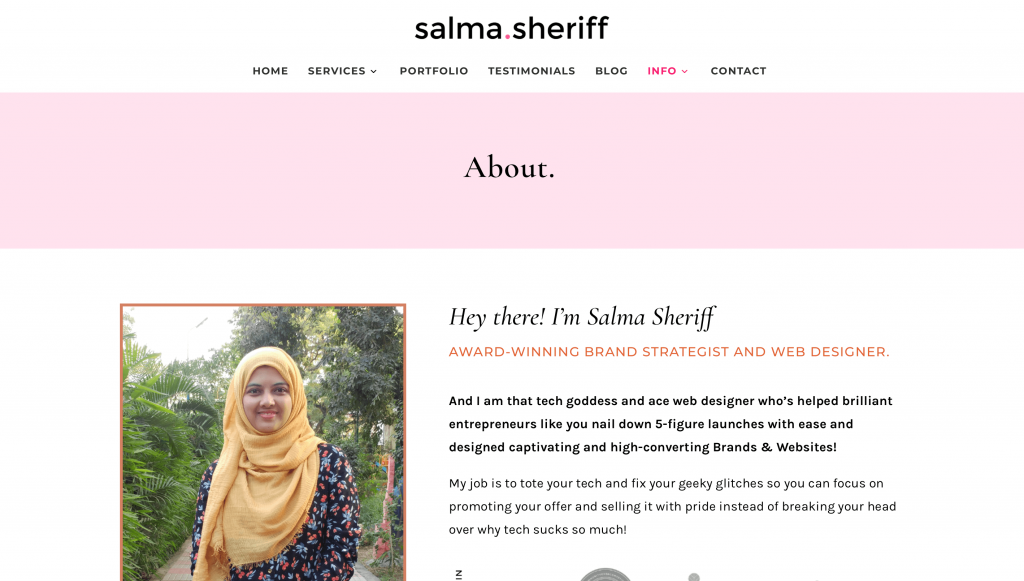 salma sheriff virtual assistant website