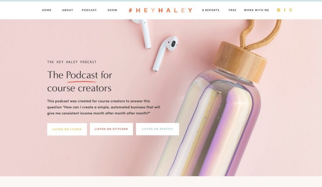 hey haley podcast homepage
