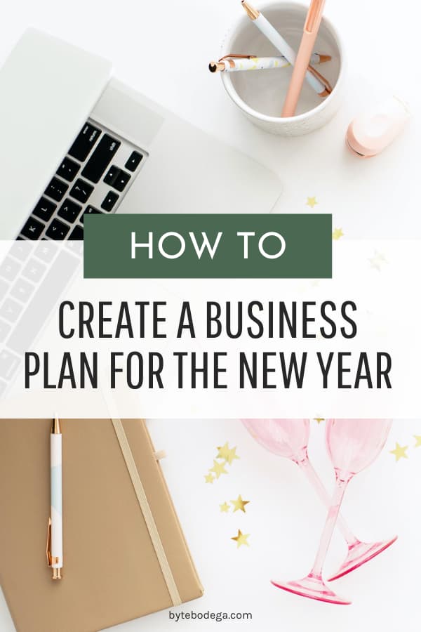 Create a business plan for the new year graphic.