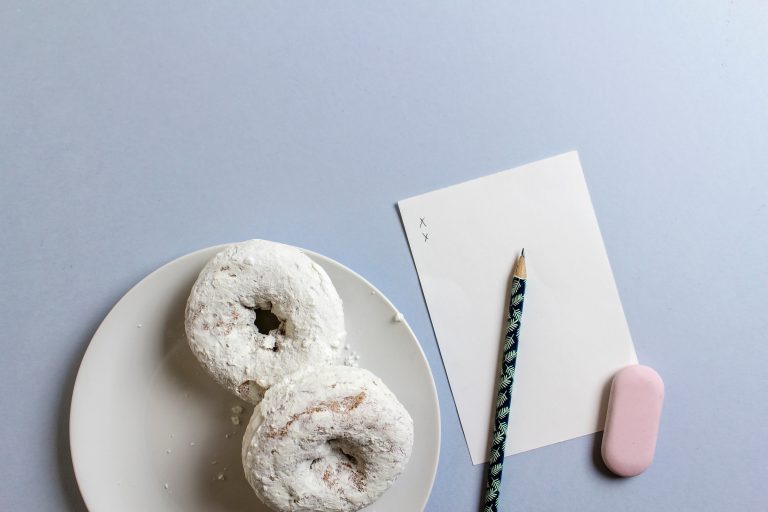 donuts and a notepad