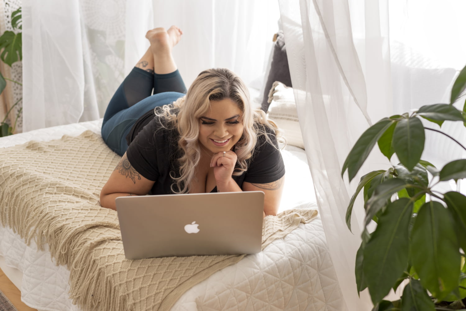 girl on computer working